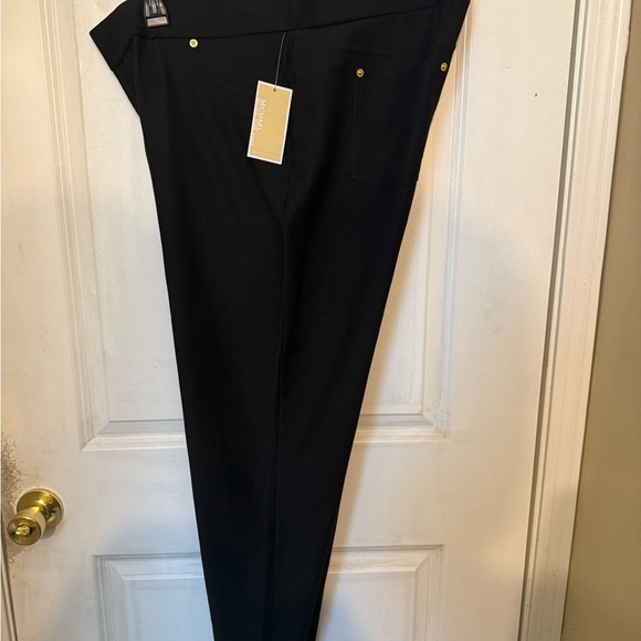 Michael Kors Black Leggings with Gold Accents - Picture 2 of 8